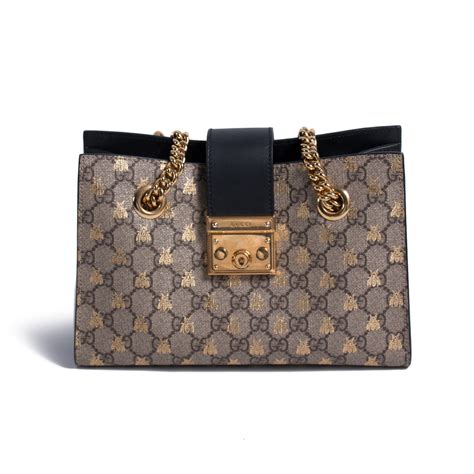 fake gucci bee purse|genuine gucci padlock bag.